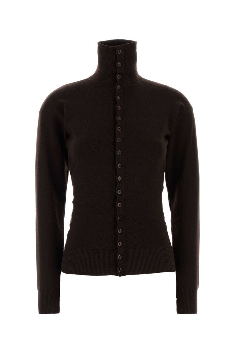 Lemaire Brown Wool Cardigan