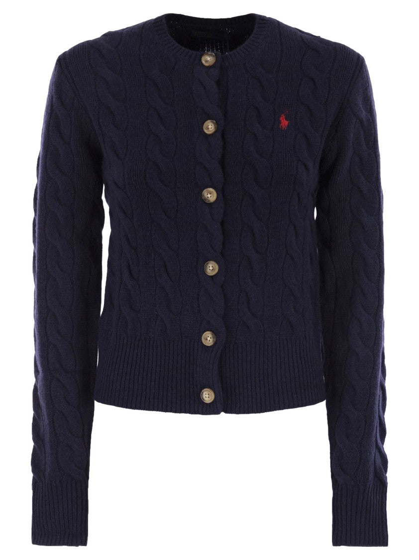 Polo Ralph Lauren Wool And Cashmere Cable Knit Cardigan