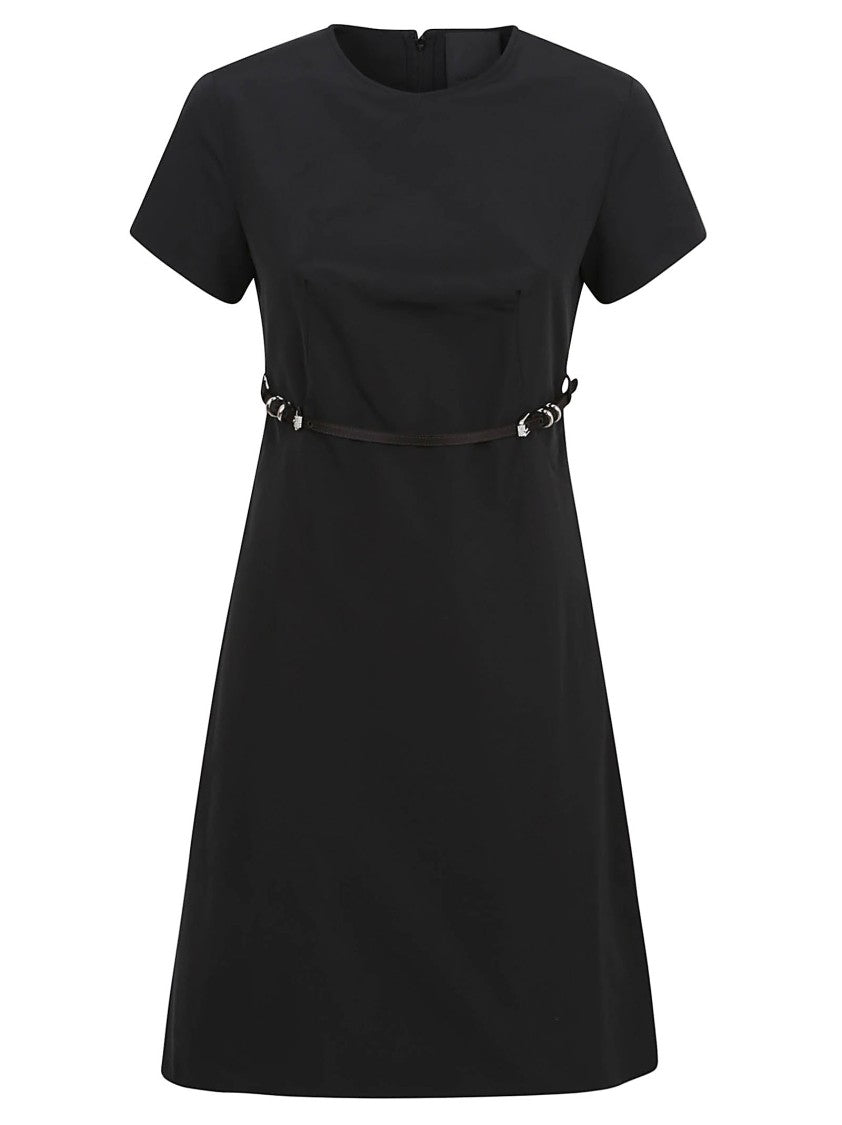 Givenchy A-Line Black Dress With Fitted Bodice