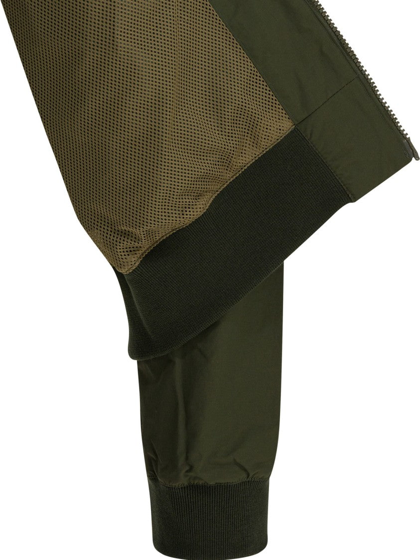 Barbour High-Collar Minimalist Jacket With Ribbed Cuffs