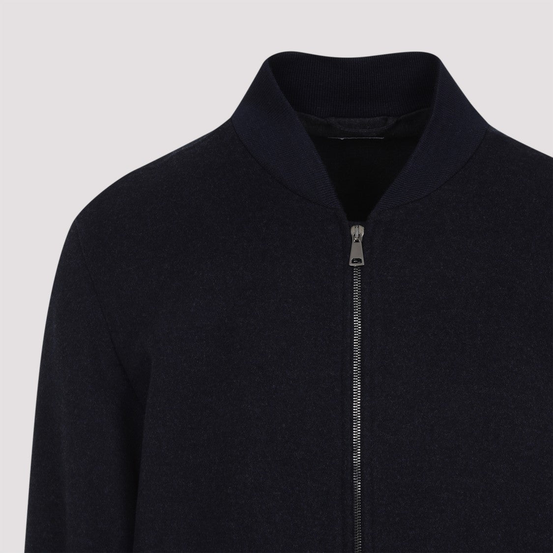 Giadero Blue Cashmere Jacket With Zip Closure