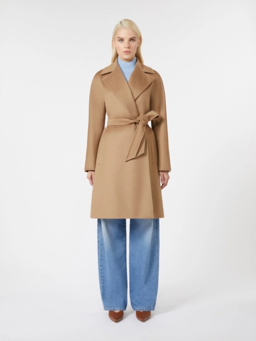 Max Mara Refined Brown Virgin Wool Coat