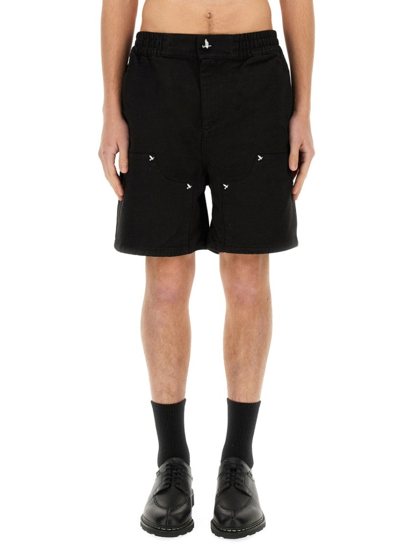3.Paradis Straight Fit Twill Shorts With Functional Pockets