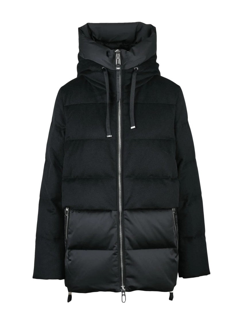 Duno Black Wool-Blend Keiko Down Jacket
