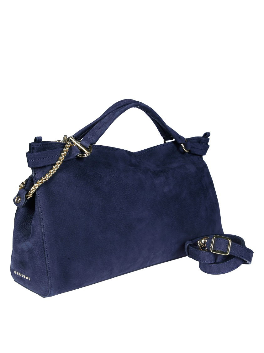 Orciani Elongated Suede Shoulder Bag