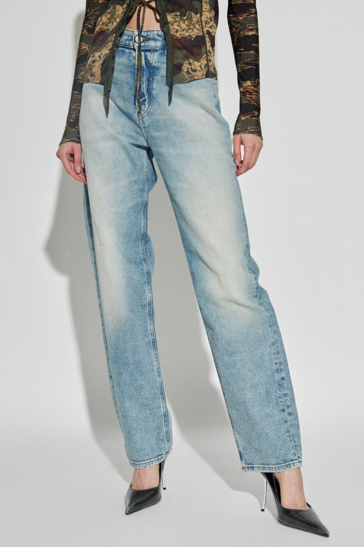 Diesel Straight-Leg Denim Pants With Distressed Detailing