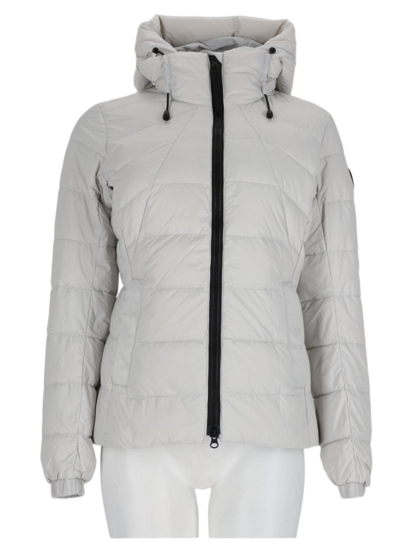 Canada Goose White Quilted Adjustable Drawstring Down Jacket