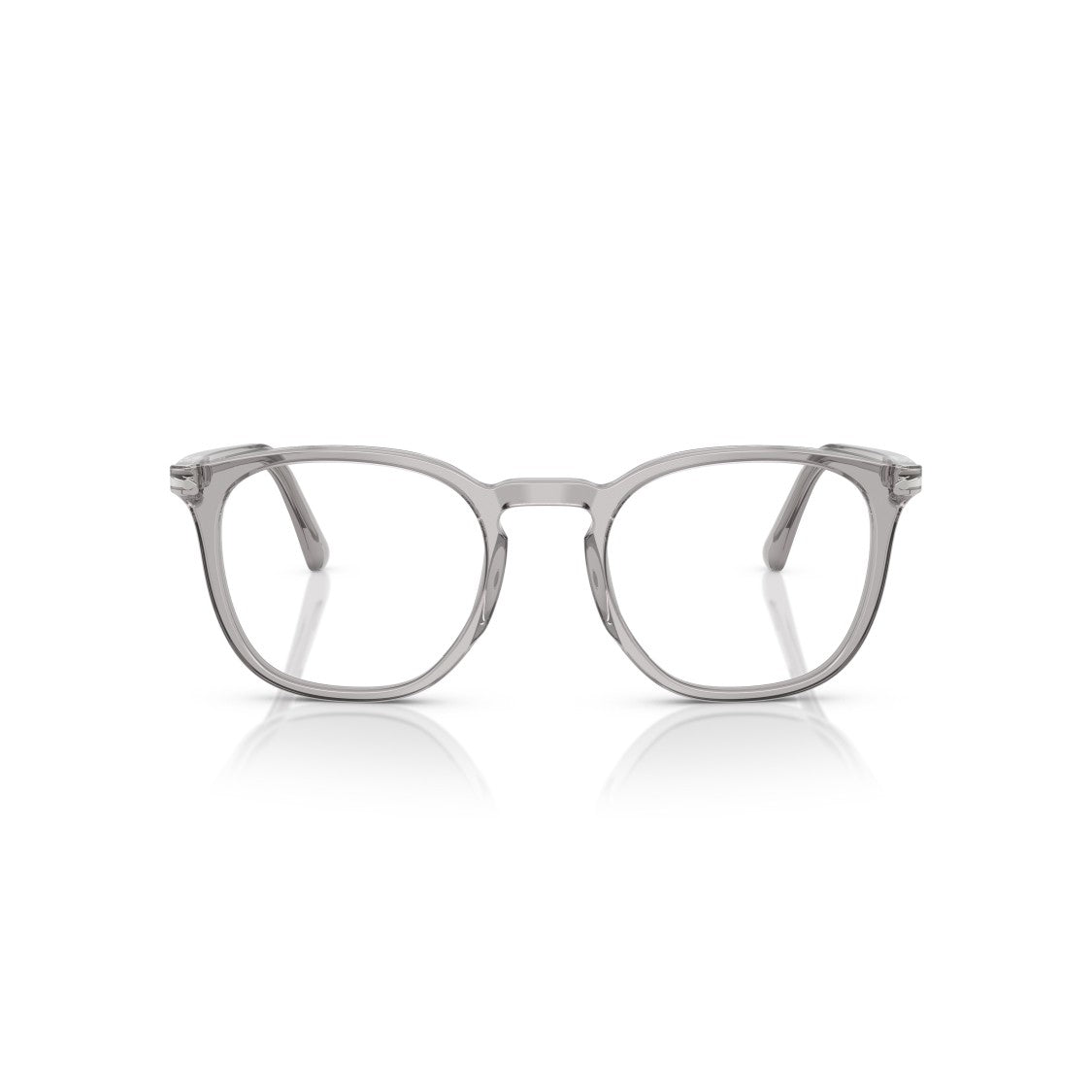 Persol 0Po3318v Translucent Grey Acetate Eyeglasses With Keyhole Bridge