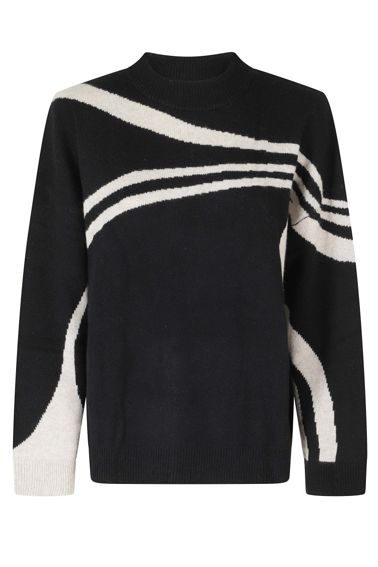 Loulou De Saison Noga Black Oversized Cashmere Crewneck Sweater