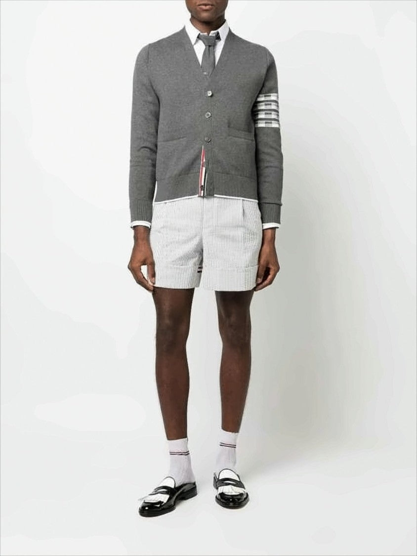 Thom Browne Classic V-Neck Cardigan With Dachshund Graphic