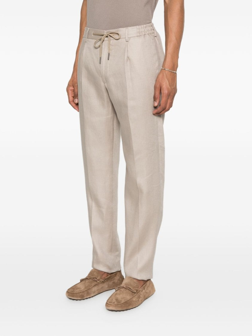Tagliatore Icoman Light Grey Drawstring Trousers