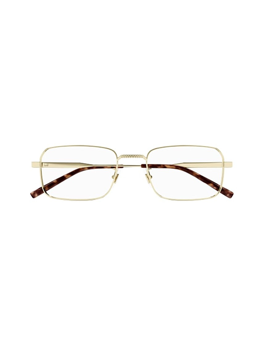 Dunhill Gold Du0093o Polished Rectangular Eyeglasses