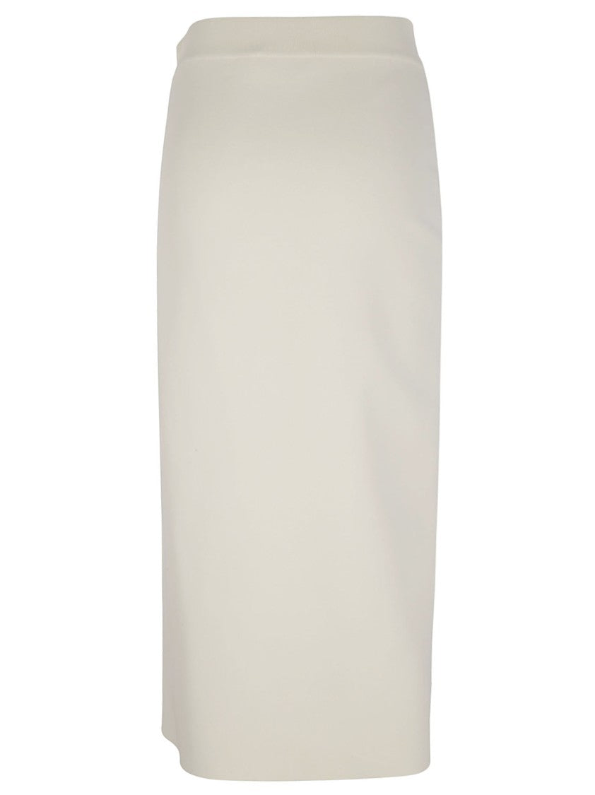 Alexander Mcqueen Asymmetrical Ruffle White Midi Skirt