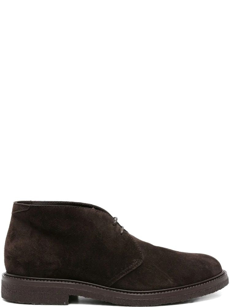 Henderson Black Clark Matte Finish Suede Ankle Boots