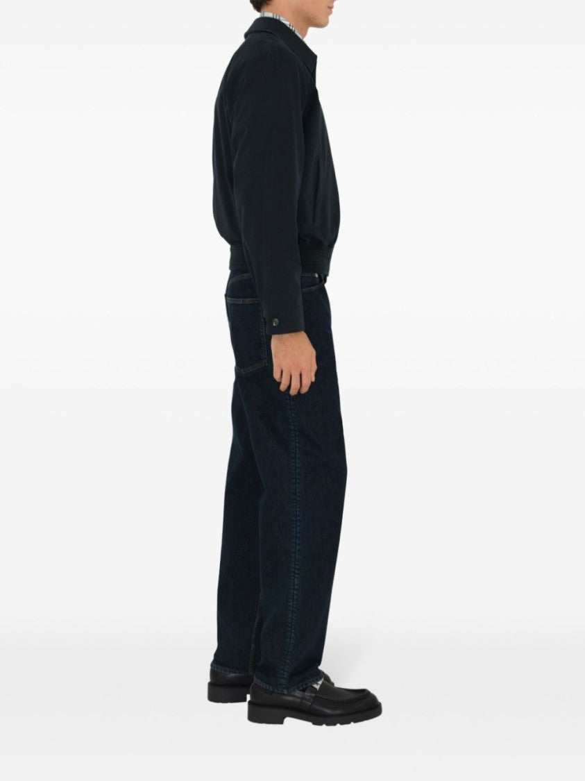 Burberry Black Coat With Zip Closure