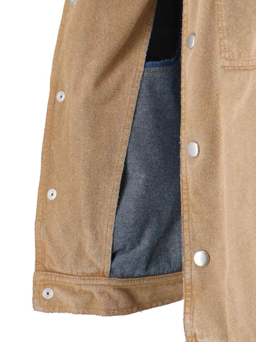Mm6 By Maison Margiela Structured Jacket With Timeless Design – Brown