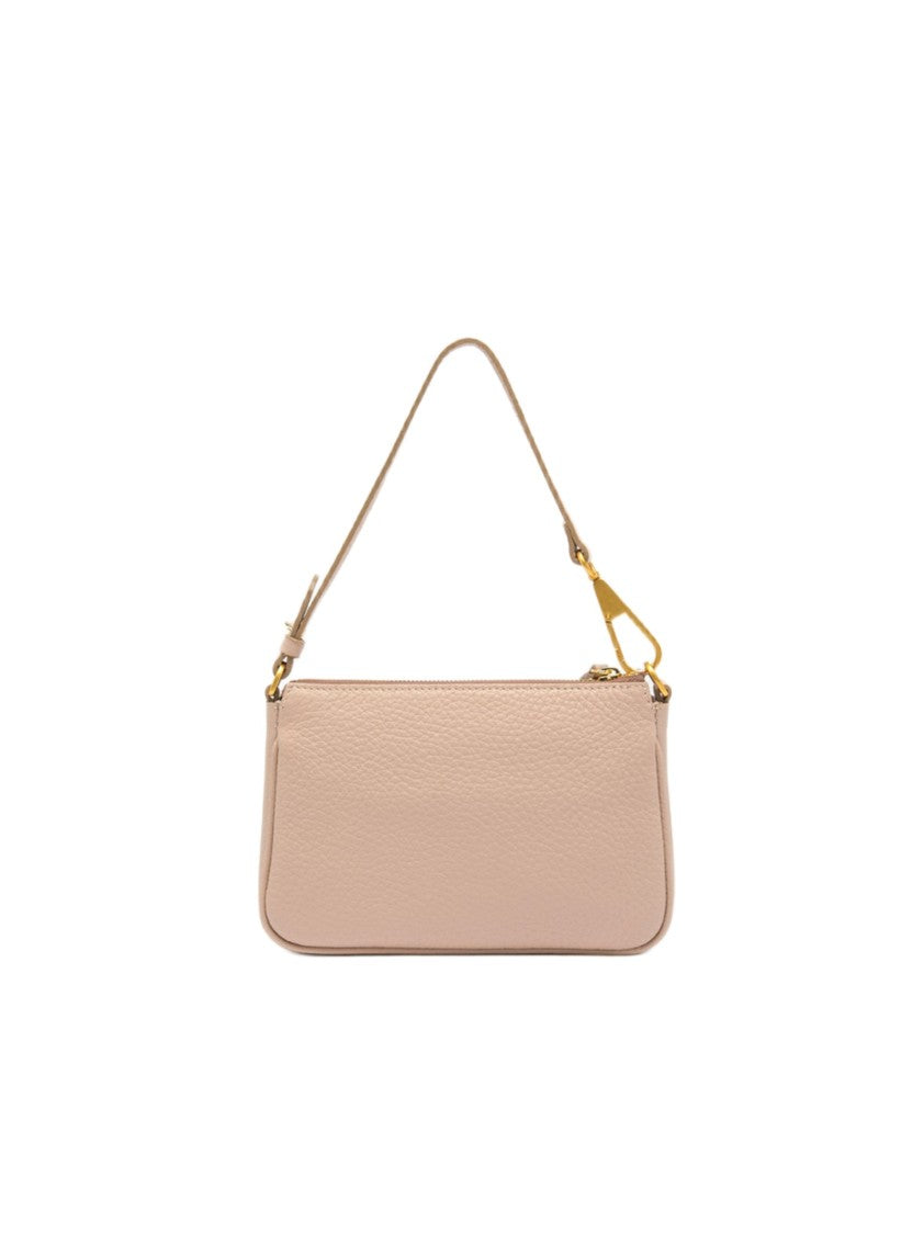 Gianni Chiarini Textured Leather Brooke Bag With Zip Closure And Removable Handle