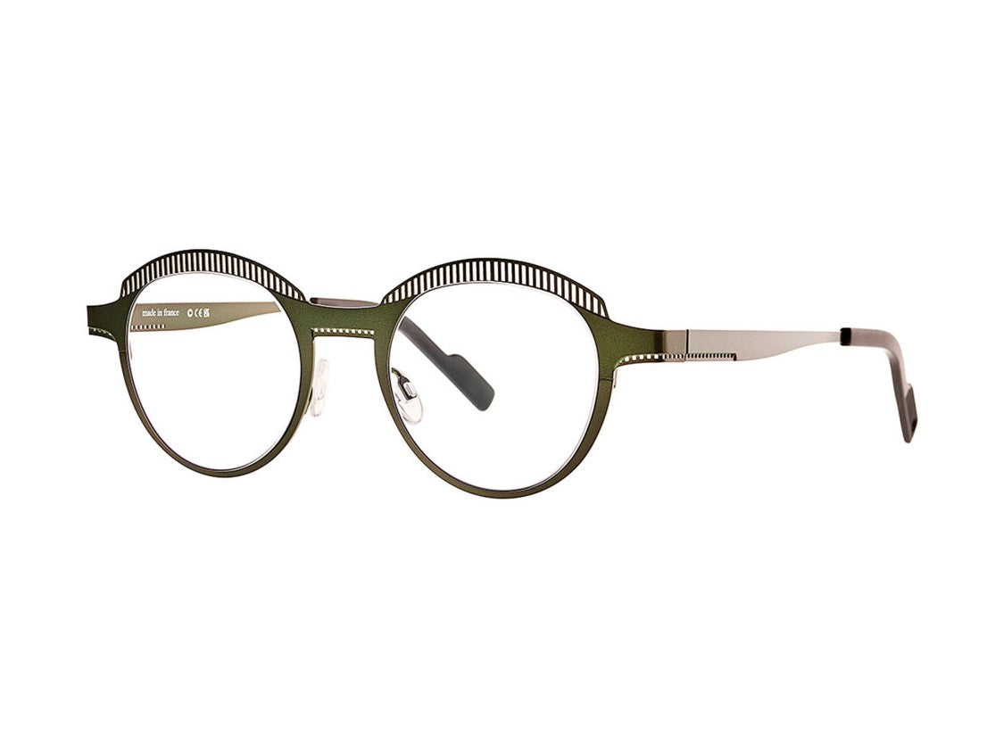 Theo Pencil Striped Round Eyeglasses