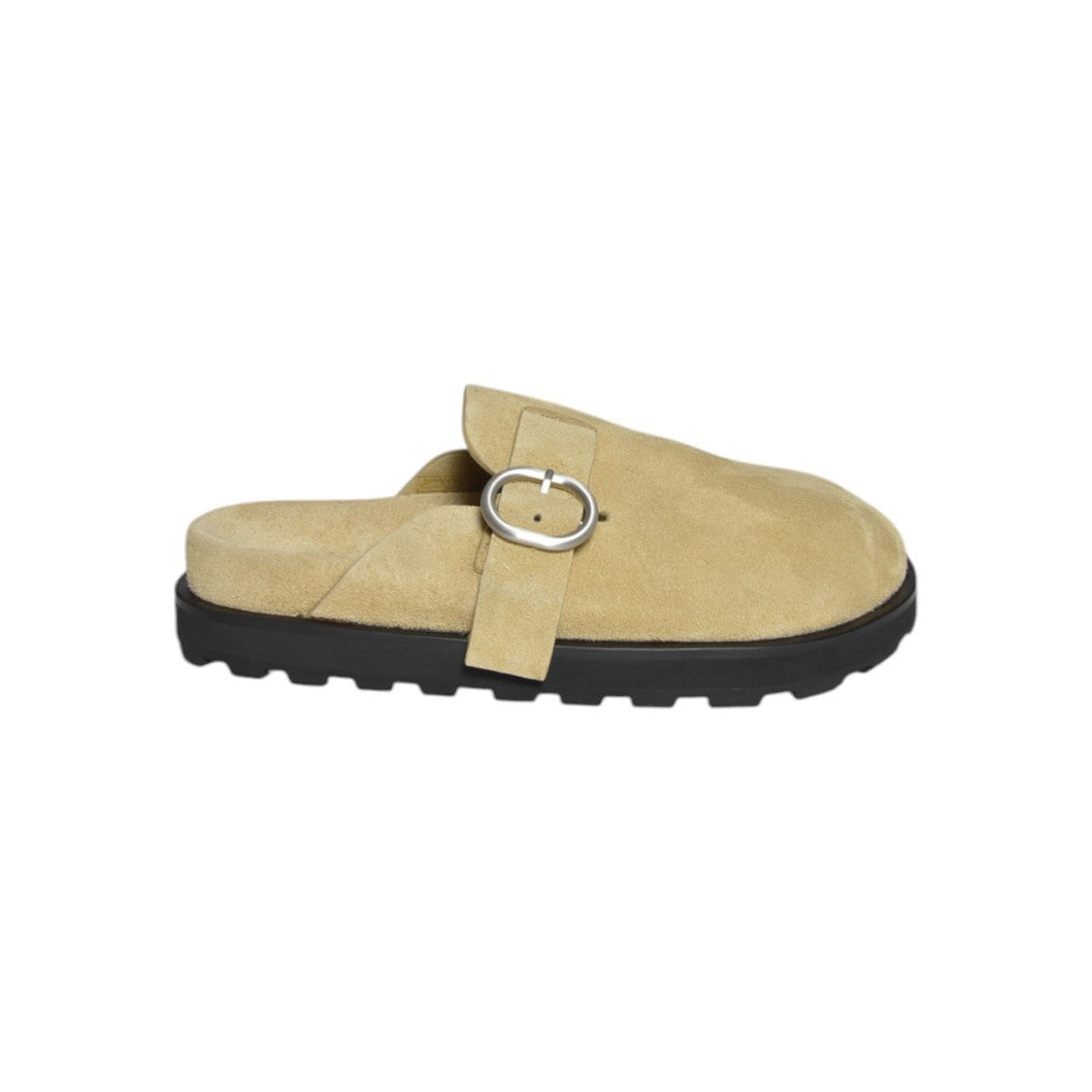 Jil Sander Camel Suede Flat Sabot