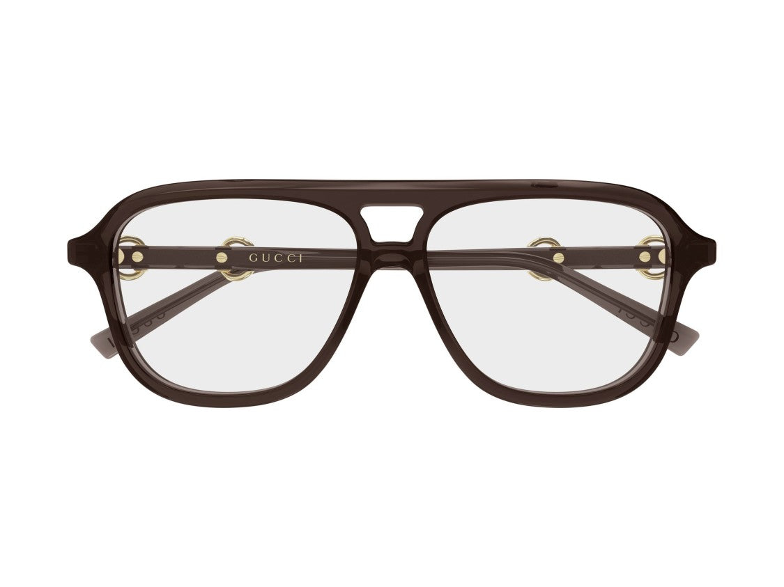 Gucci Gold Gg2216o Oversized Aviator Acetate Sunglasses
