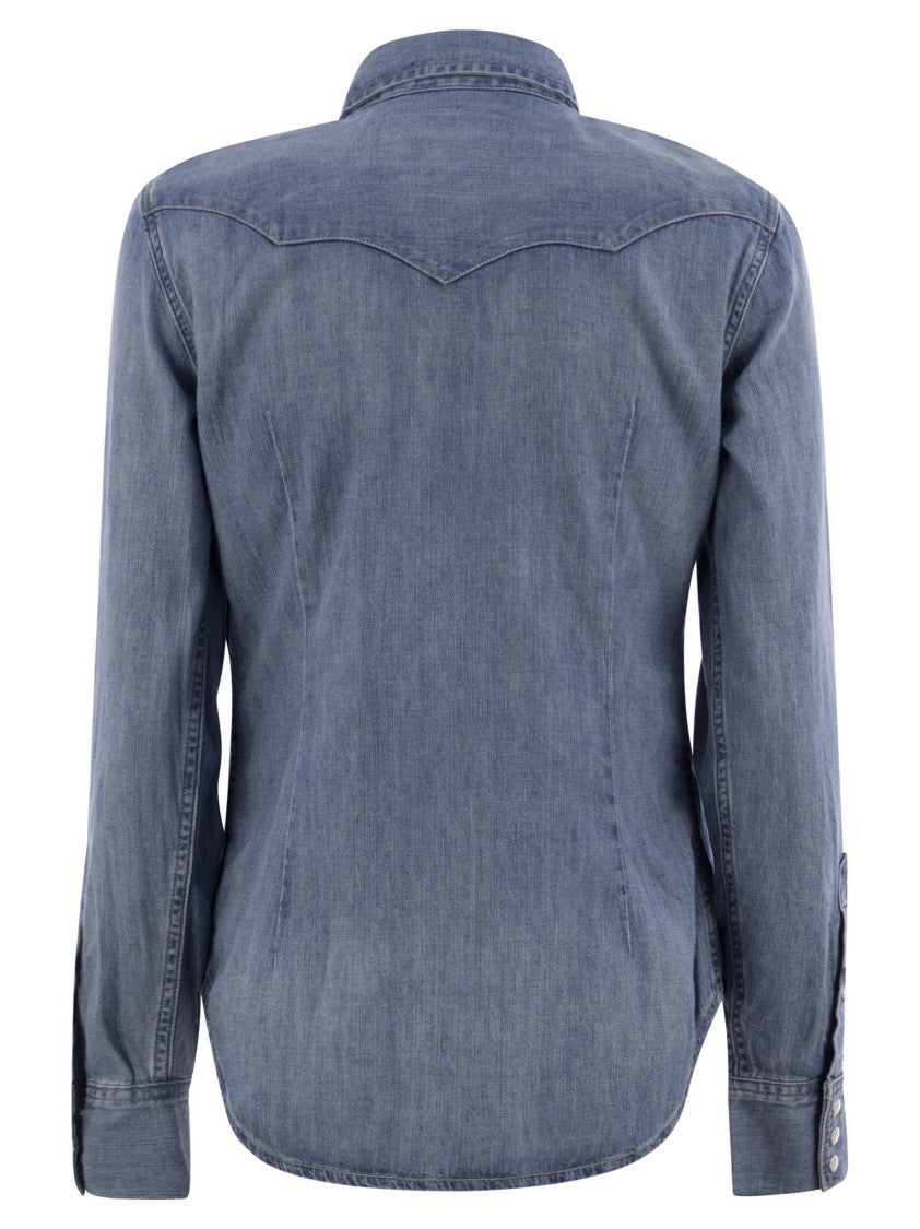 Polo Ralph Lauren Fitted Denim Western Shirt