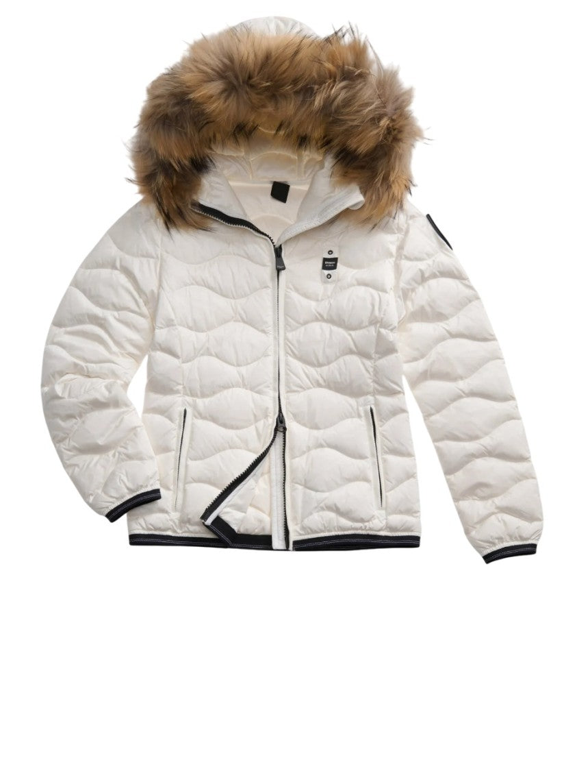 Blauer Down Jacket With Removable Fur Trim