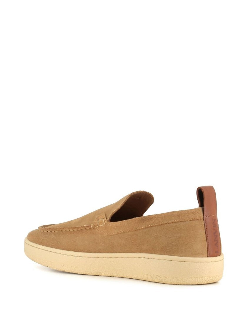 Lanvin Almond Toe Beige Slip-On Sandals