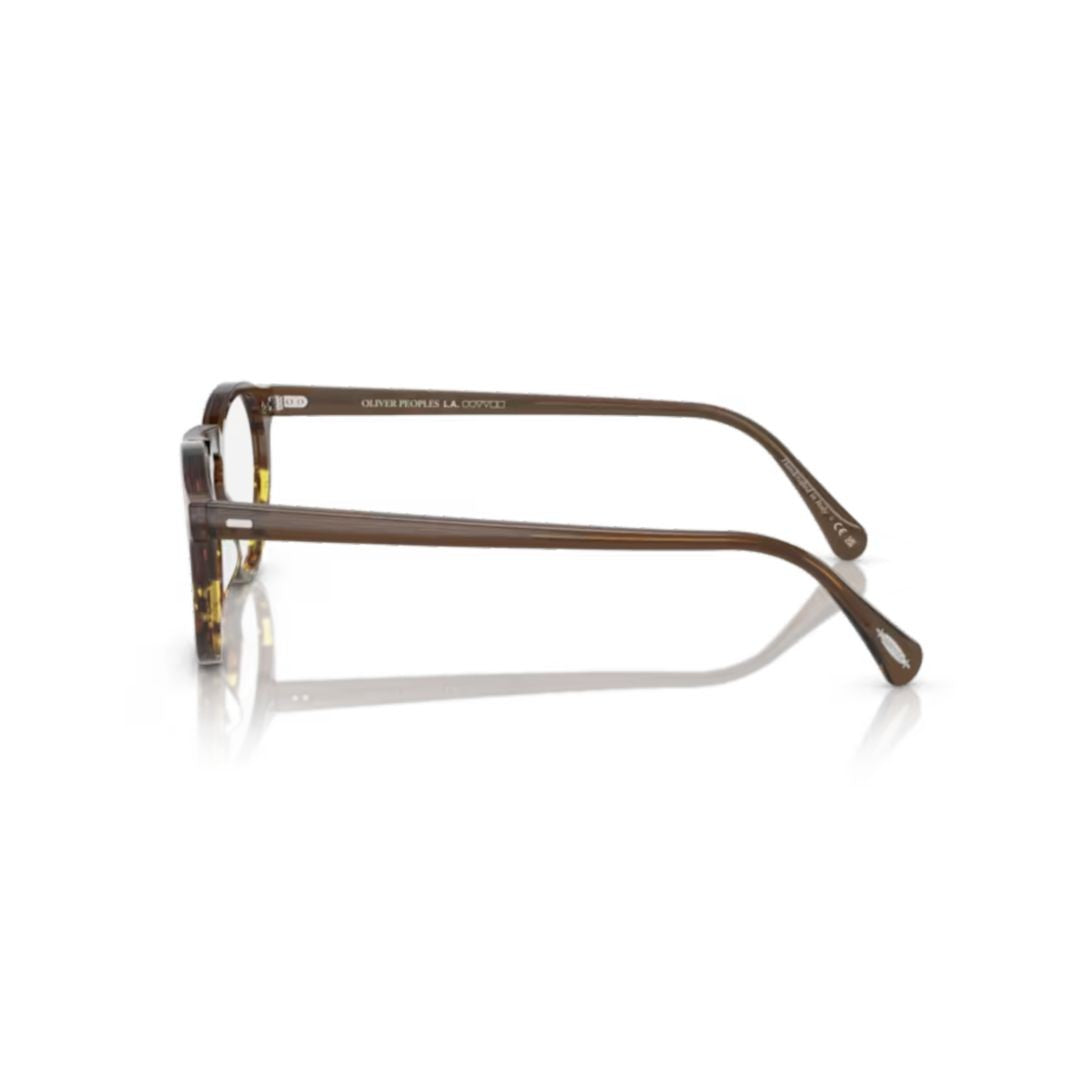 Oliver Peoples 0Ov5186 Round Tortoiseshell Acetate Eyeglasses With Keyhole Bridge