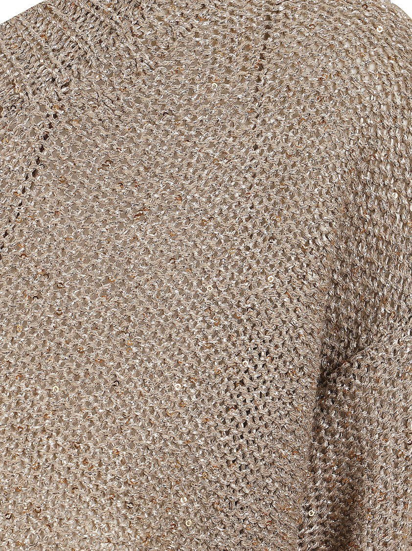 Max Mara Metallic Finish Viscose Blend Sweater