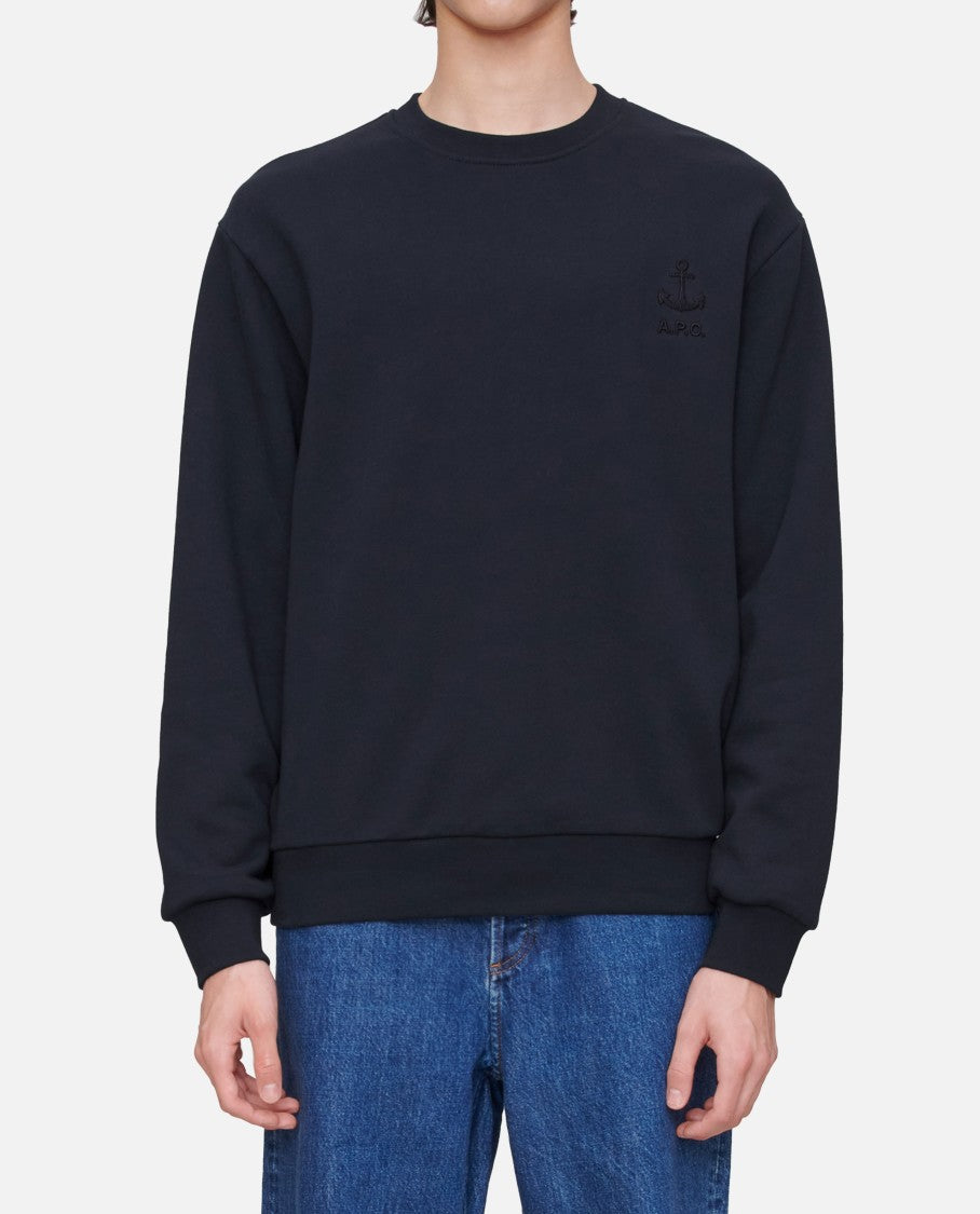 A.P.C. Relaxed-Fit Crewneck Sweatshirt With Subtle Logo Detail