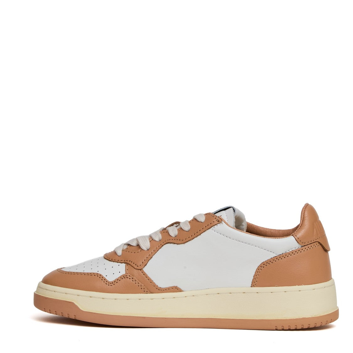 Autry White Sand Medalist Low Leather Sneakers