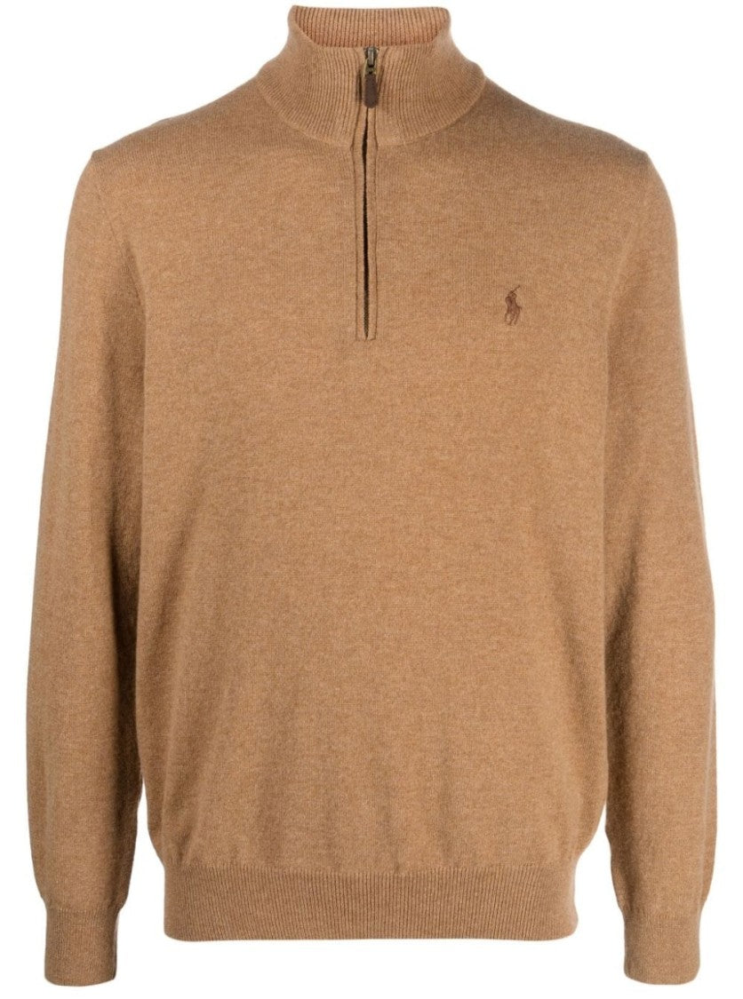 Polo Ralph Lauren Ribbed High Collar Wool Pullover Sweater