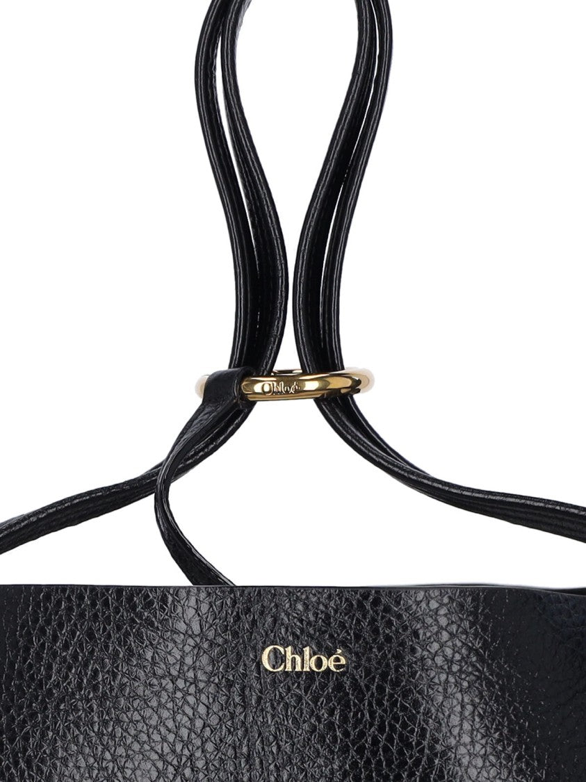 Chloé Black Spin Textured Leather Tote