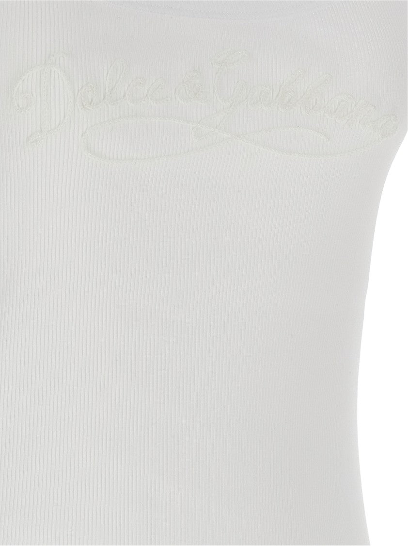 Dolce & Gabbana Logo Embroidery Tank Top