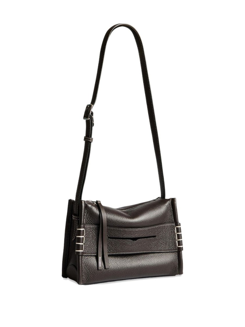 J. W. Anderson Chocolate Brown Leather Small Messenger Loafer Bag