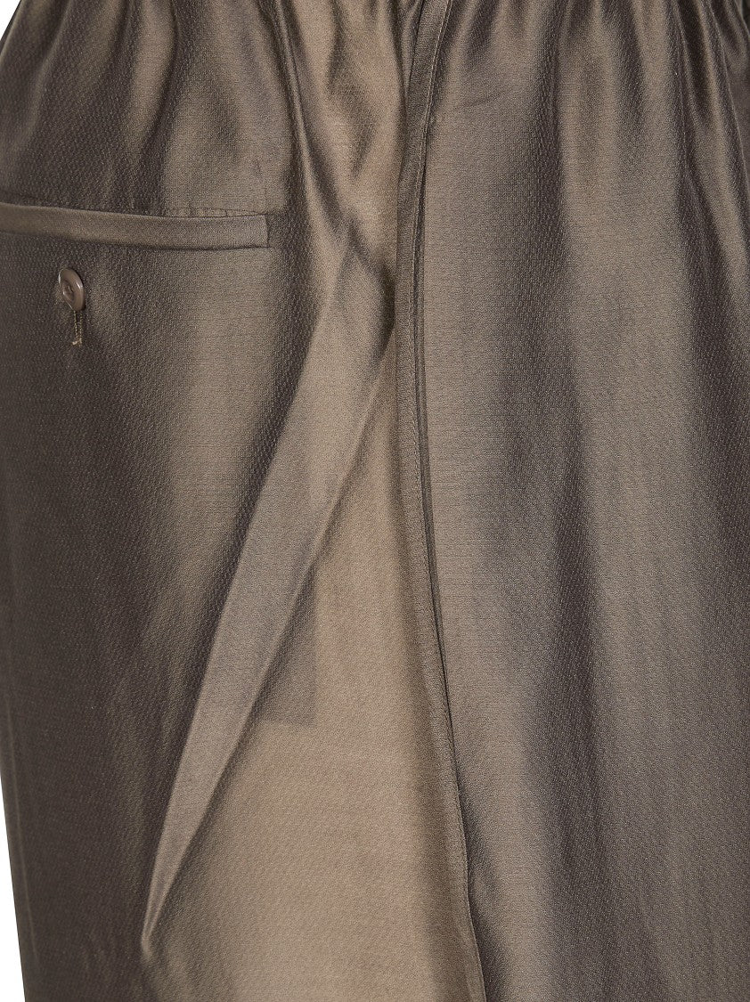 Entire Studios Cropped Elastic Waist Wide-Leg Pants