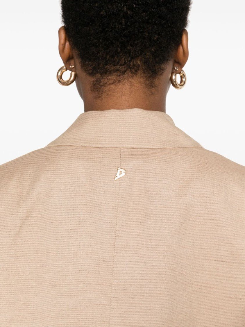 Dondup Tailored Beige Blazer With Notched Lapels