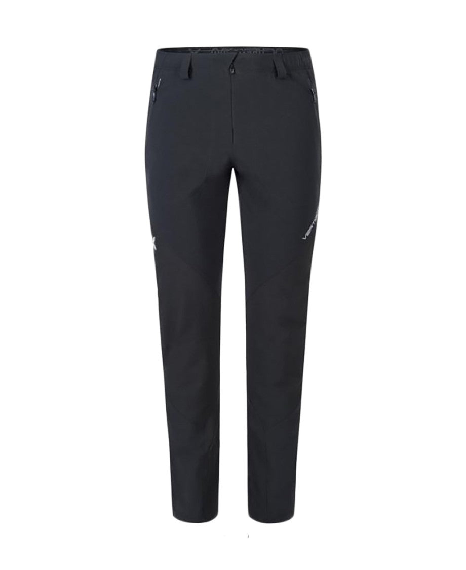 Montura Slim Tapered Black Casual Pants With Zippered Pockets