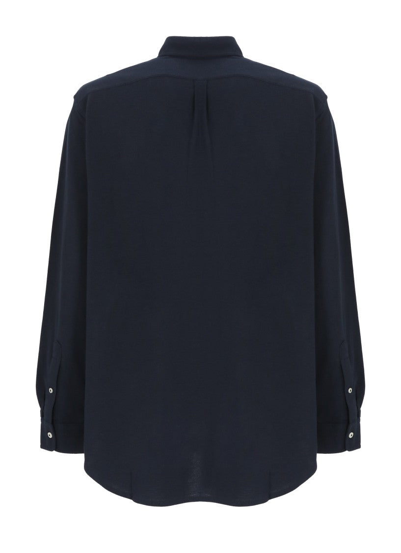 Polo Ralph Lauren Blue Long-Sleeved Button-Down Cotton Shirt