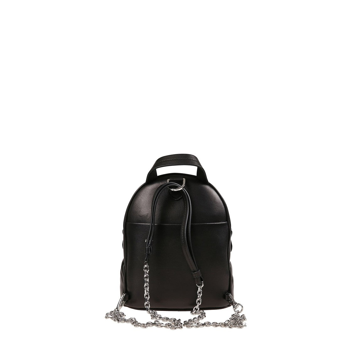 Maison Margiela Compact Leather Backpack With Chain Strap