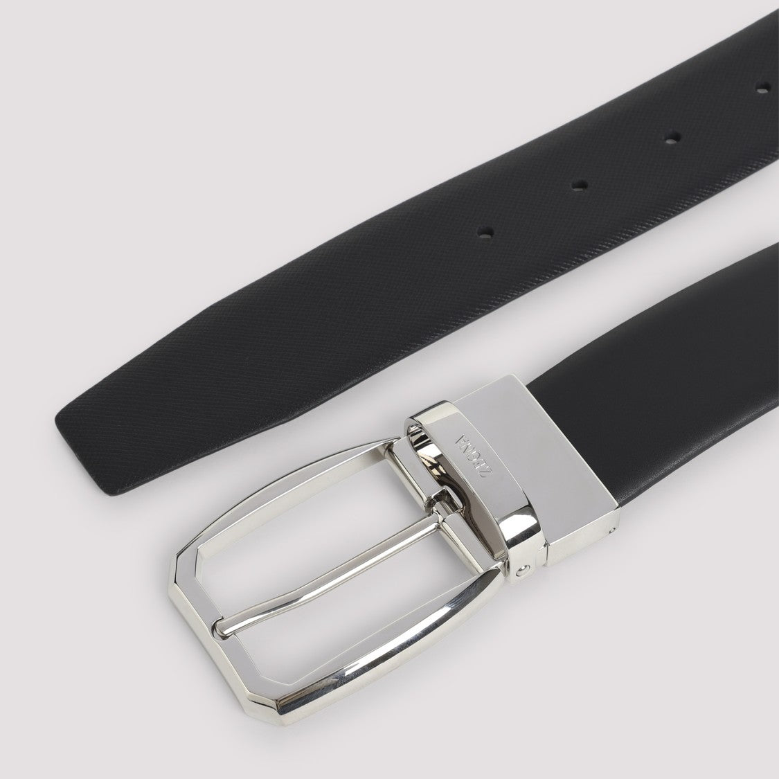 Zegna Black Cow Leather Belt