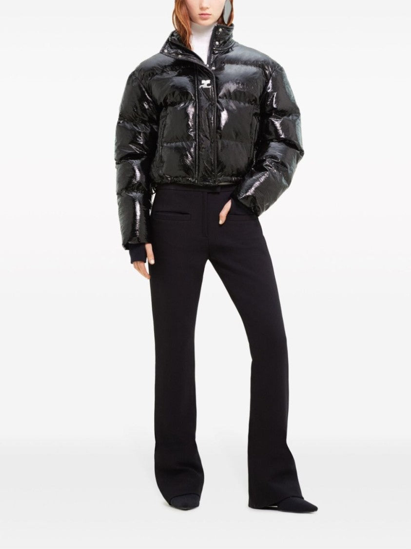 Courrèges Glossy Black Padded Jacket