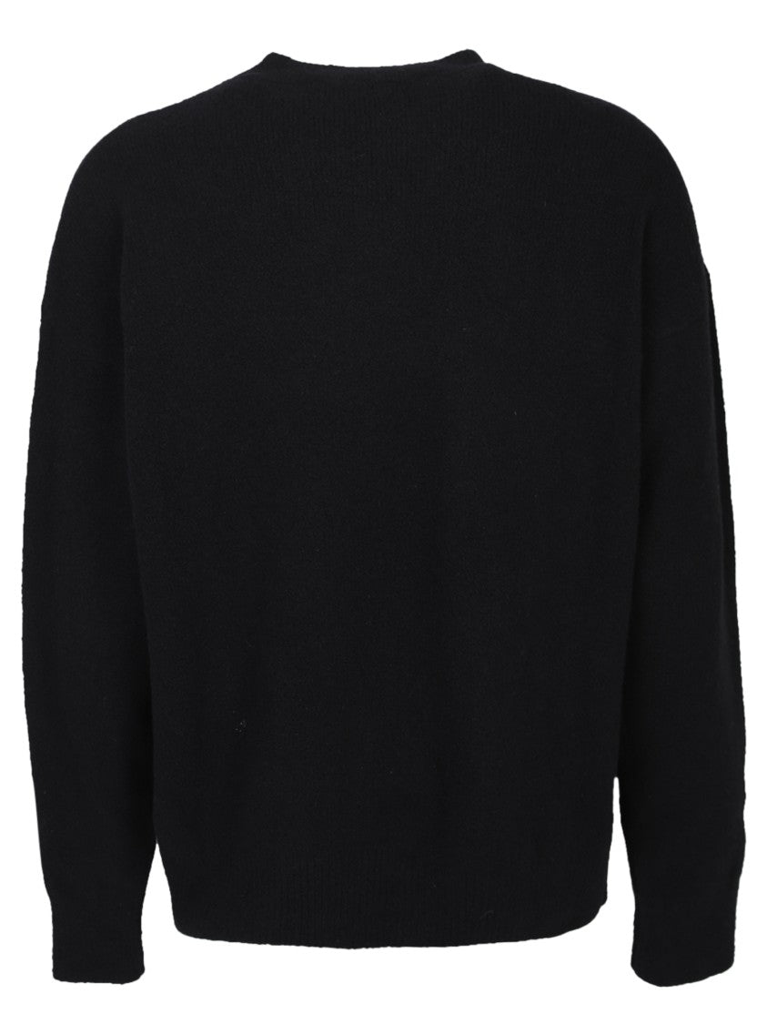 Palm Angels Black Wool-Blend Pullover
