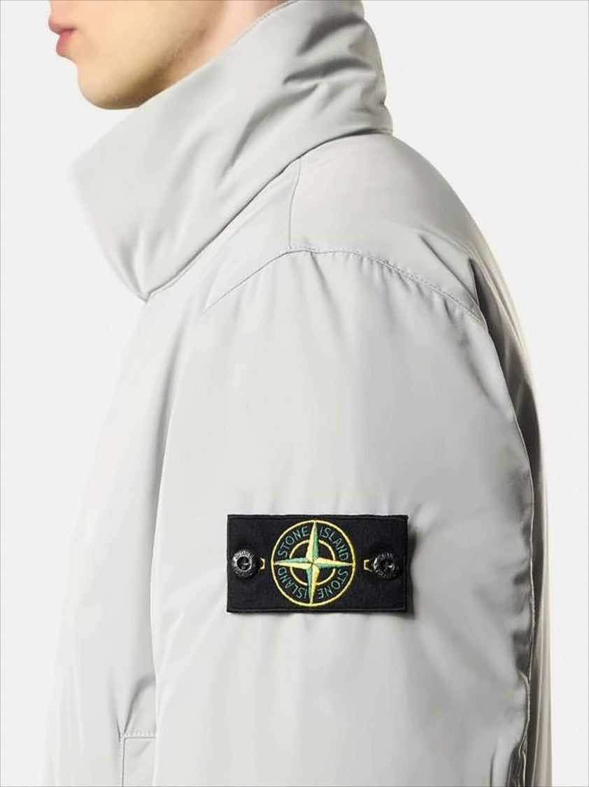 Stone Island Boxy Cropped Jacket With High Stand Collar