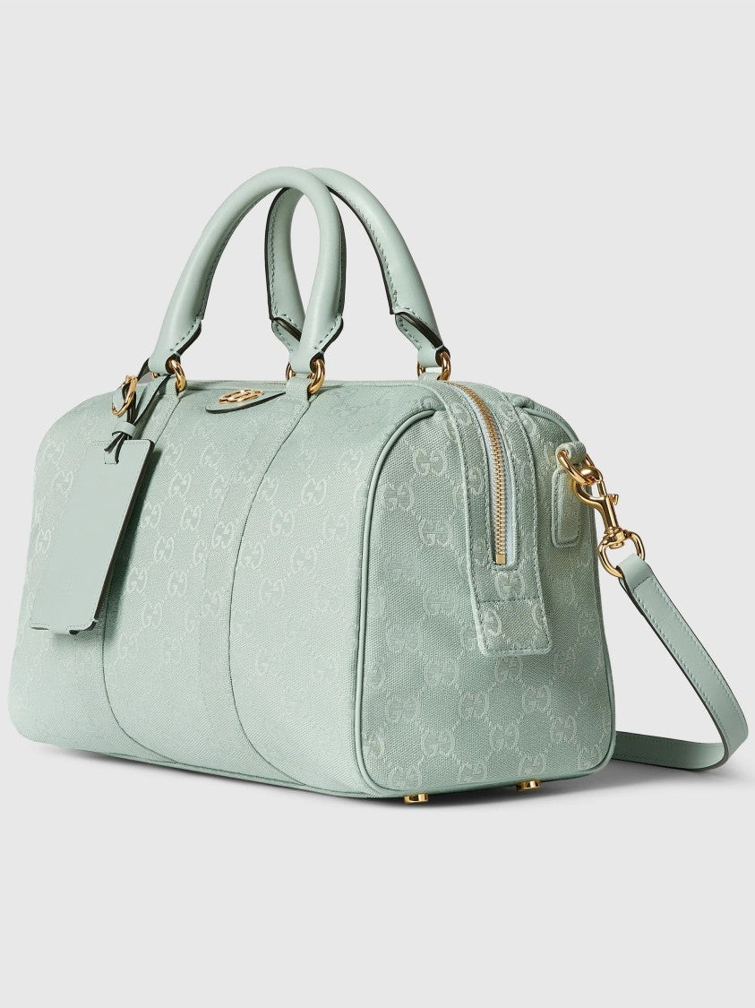 Gucci Ice Blue Ophidia Structured Monogram Handbag