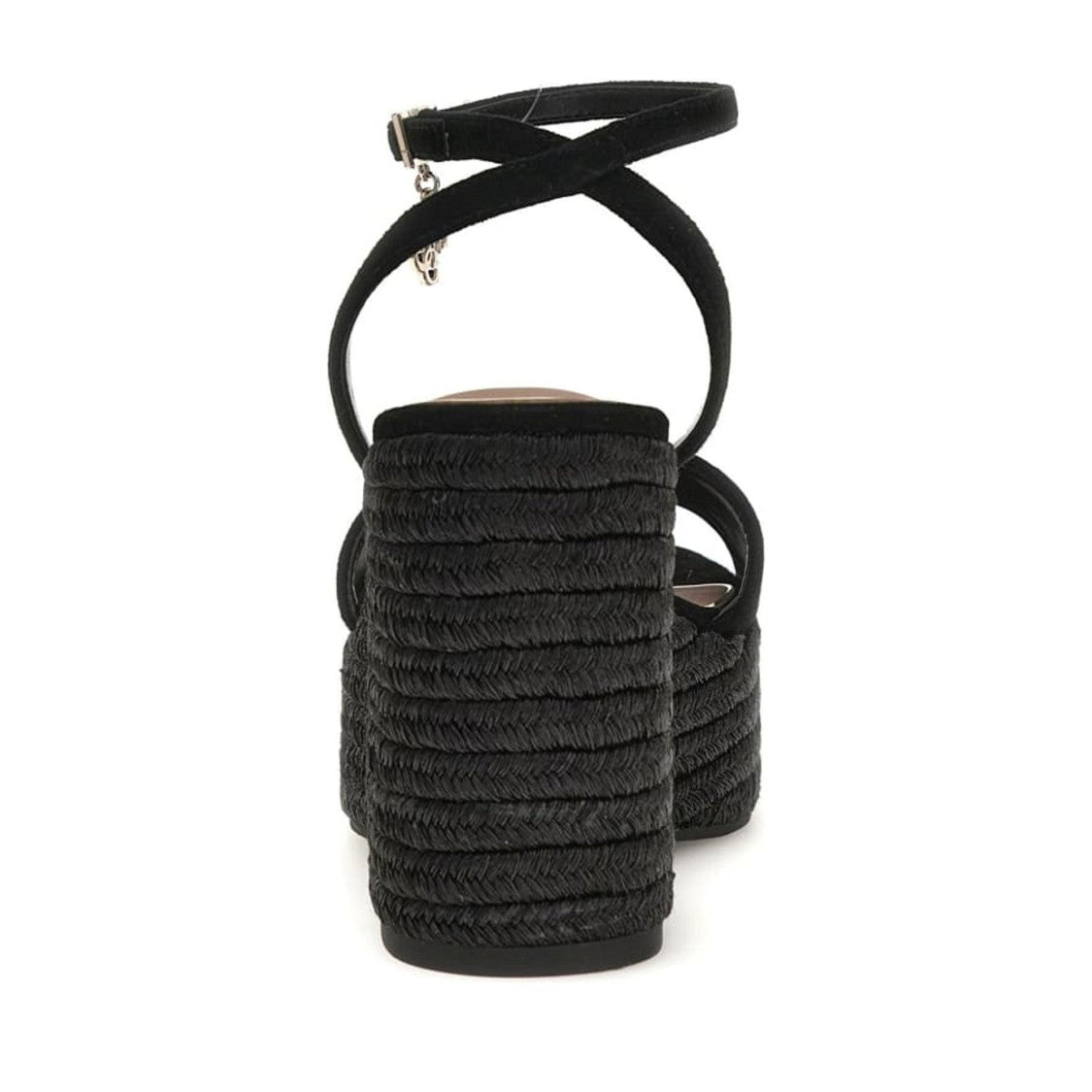 Guess Black Everly 2 Platform Wedge Sandals
