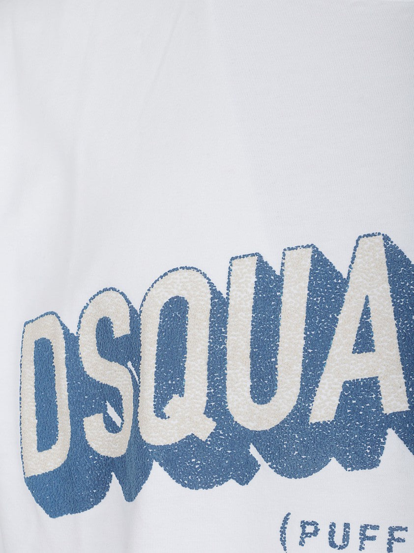 Dsquared2 Loose Fit Cotton Jersey T-Shirt