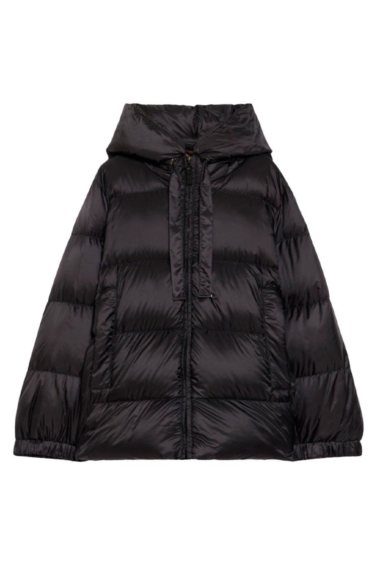 Max Mara Black Seia Hooded Polyester Puffer Jacket