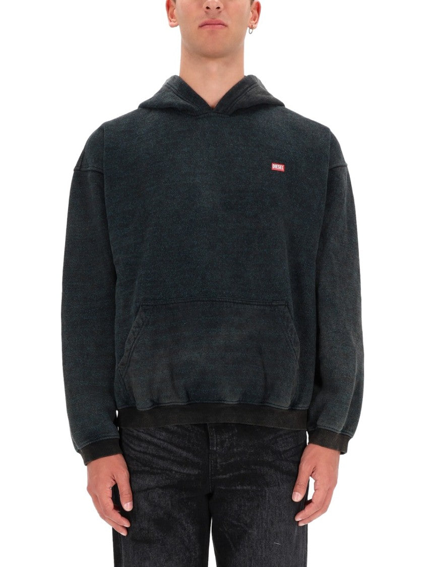 Diesel Washed Black S-Kai Hoodie