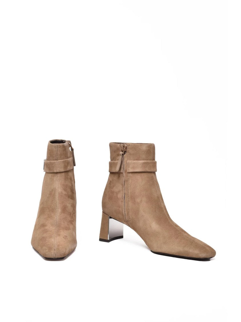 Tory Burch Beige Suede Georgia Ankle Boots